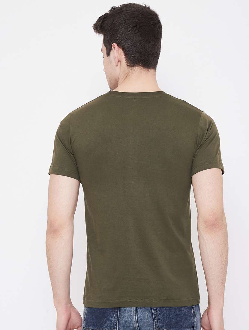olive green printed t-shirt - 17483931 -  Standard Image - 2