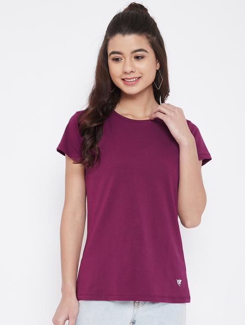women's plain round neck t-shirt - 17484744 -  Standard Image - 0