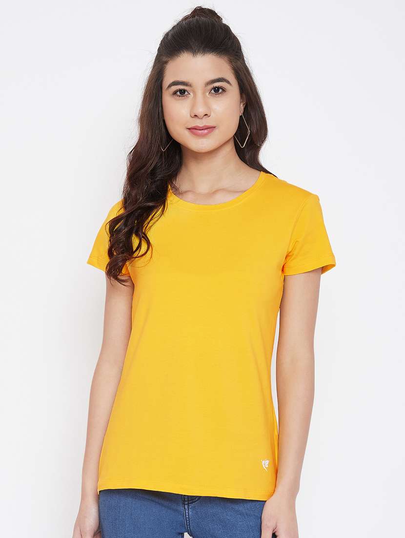 women's plain round neck t-shirt