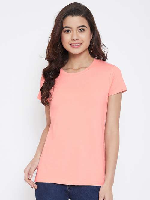 women's plain round neck t-shirt - 17484748 -  Standard Image - 0