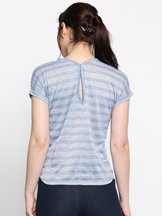 crew neck striped tee - 17484782 - Standard Image - 2