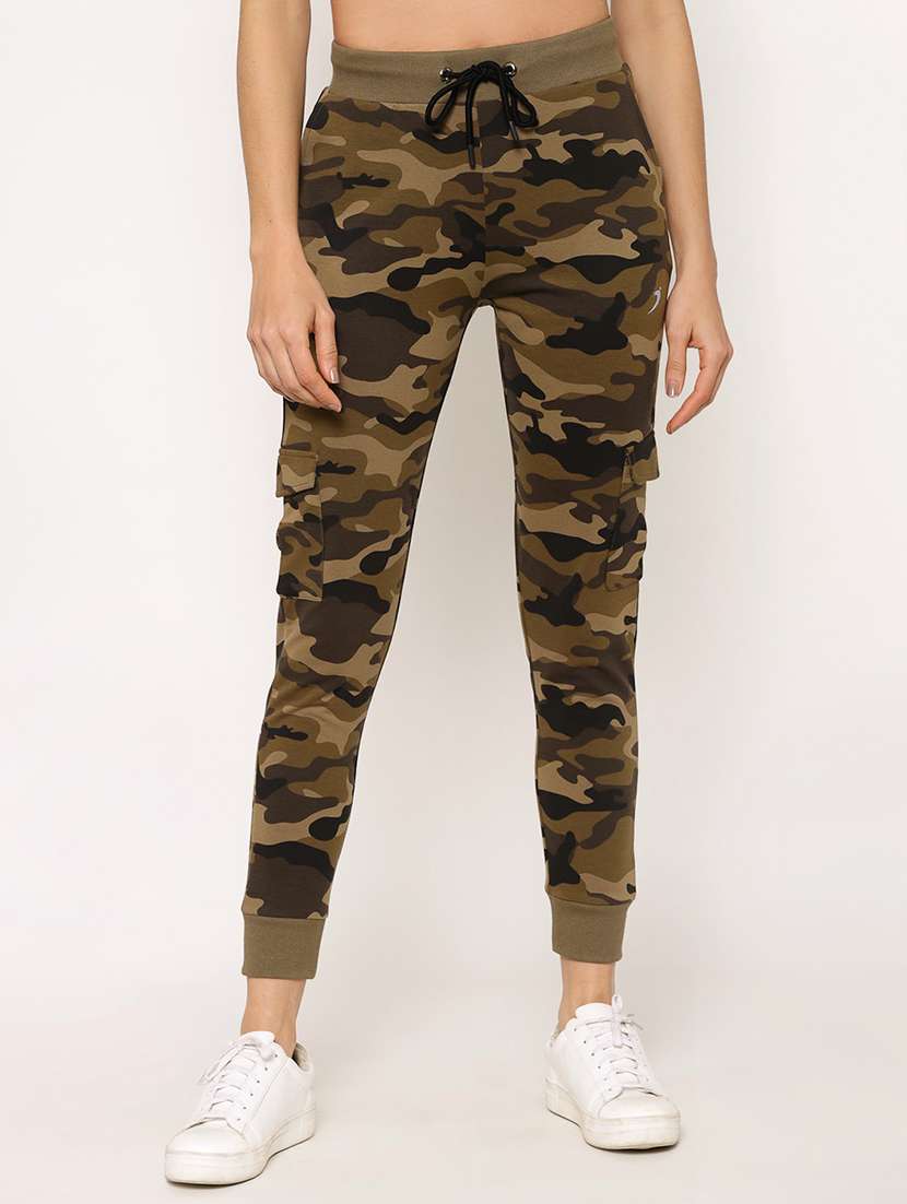 brown cotton track pants