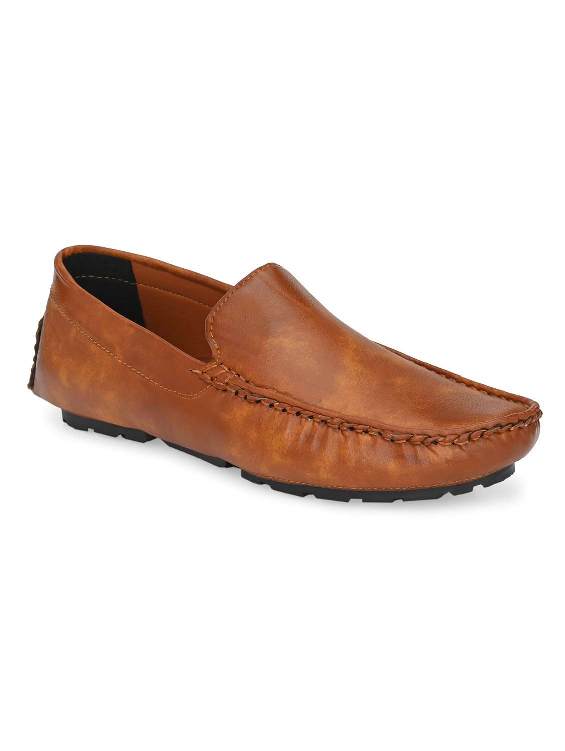 tan patent leather slip on loafers