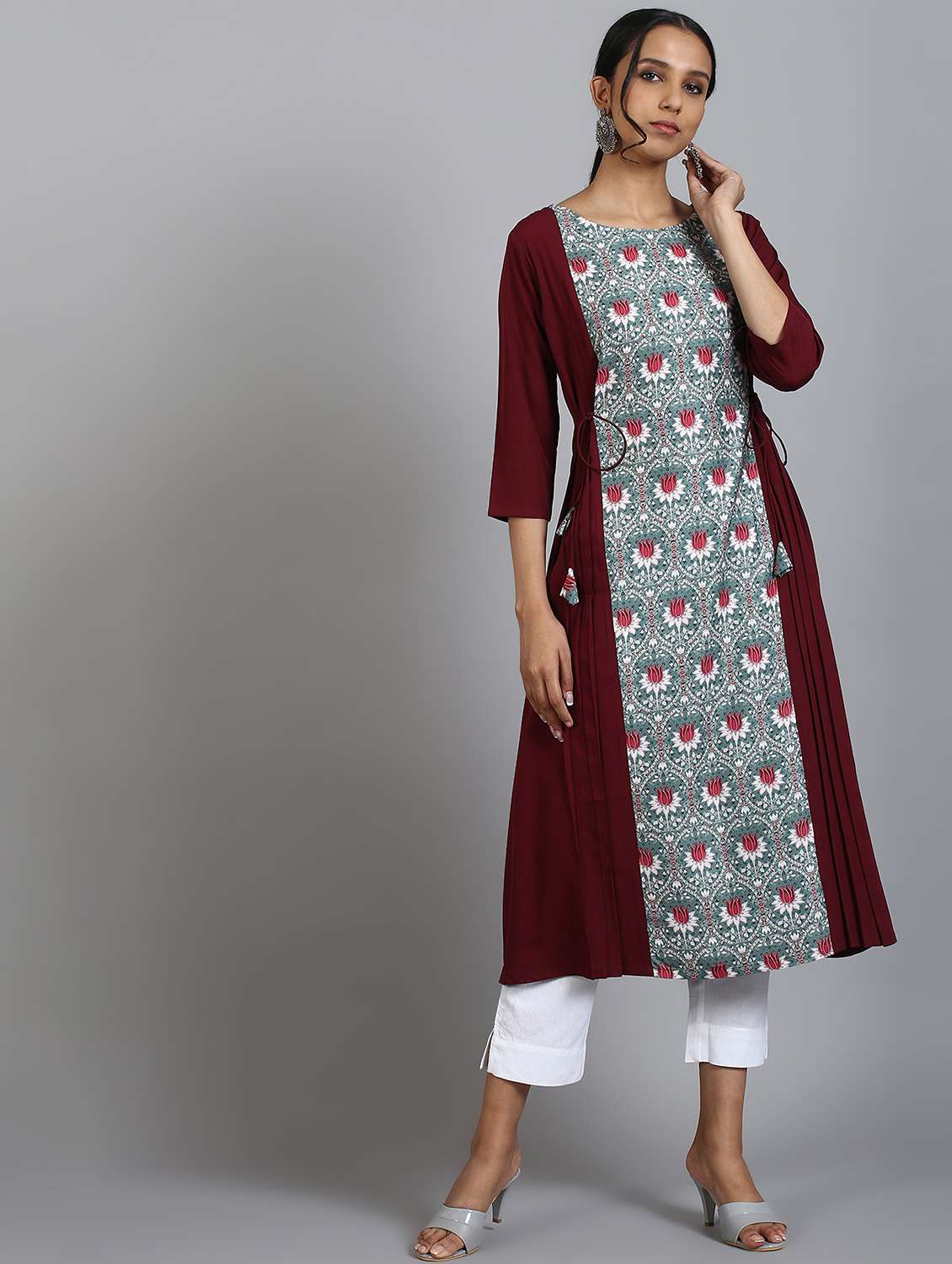 printed a-line kurta