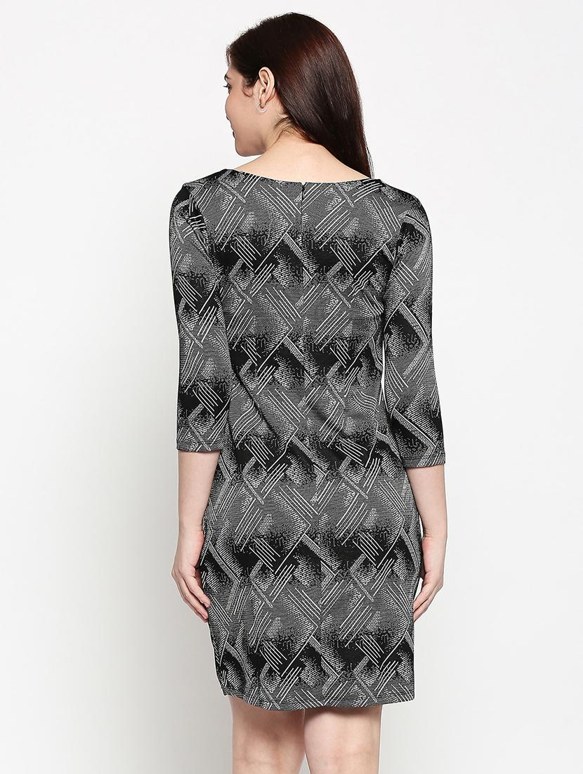 round neck abstract sheath dress - 17492562 - Standard Image - 2