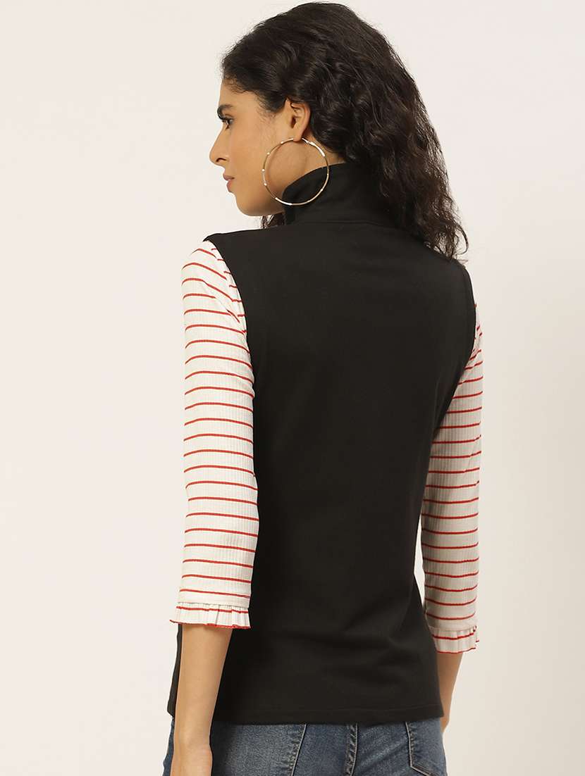 stand collar fleece regular jacket - 17494154 - Standard Image - 2