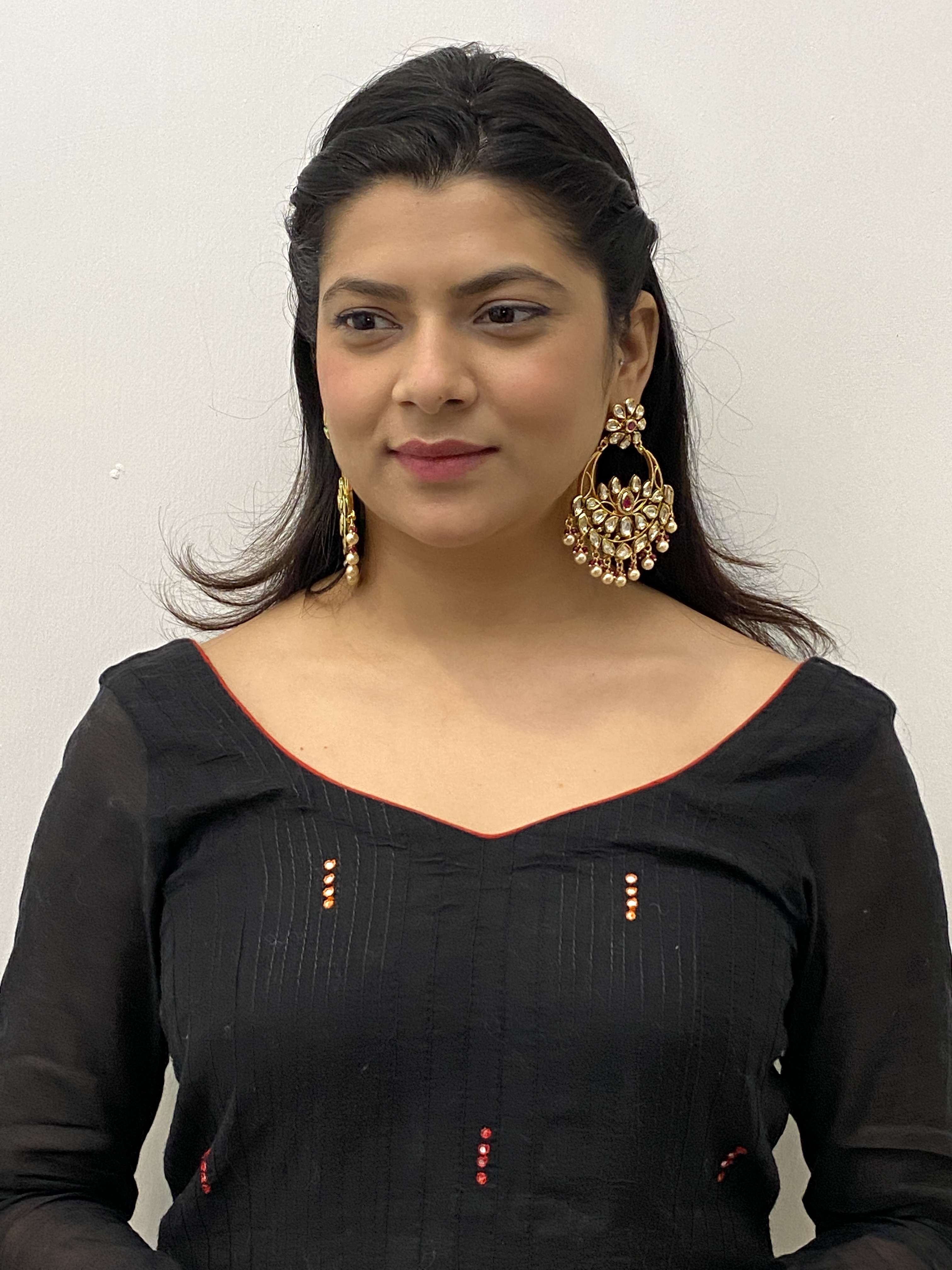 kundan minakari earring 