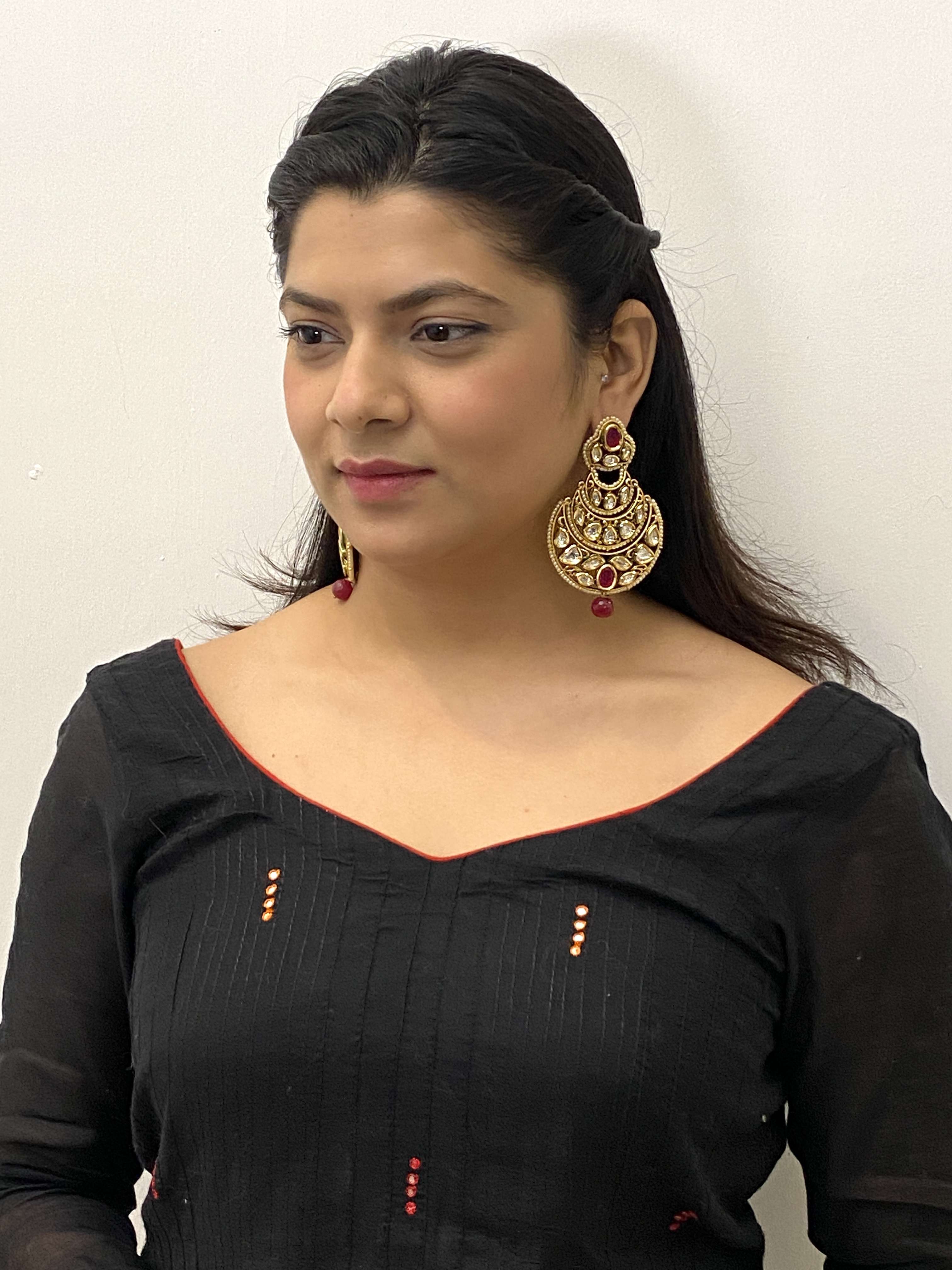  kundan minakari earring 