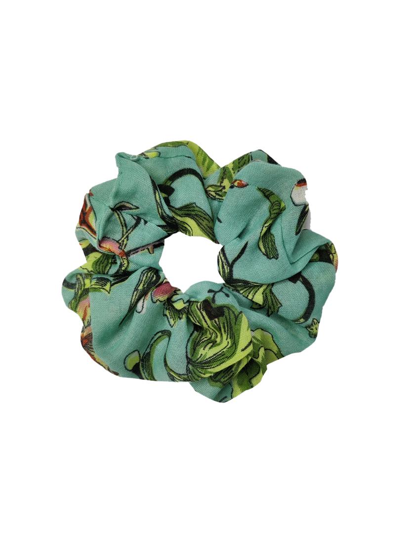 aditi wasan set of 3 printed scrunchies in multi-color, blue and green color - 17495788 - Standard Image - 2