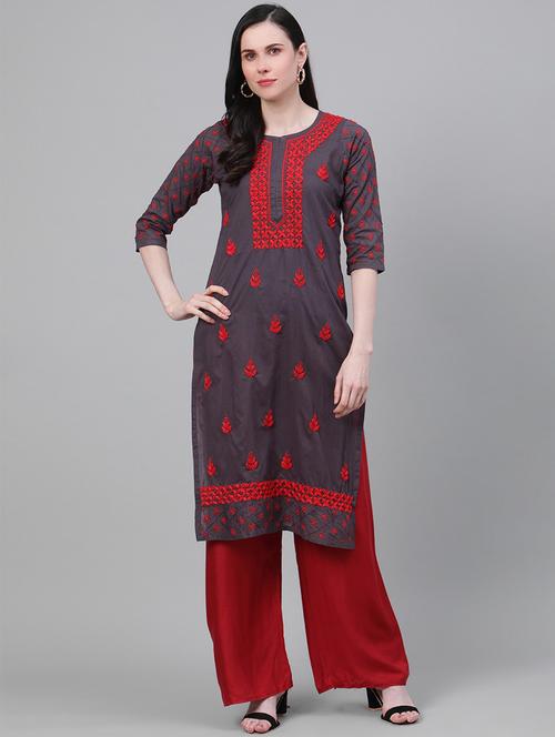 women's straight kurta - 17499298 -  Standard Image - 0