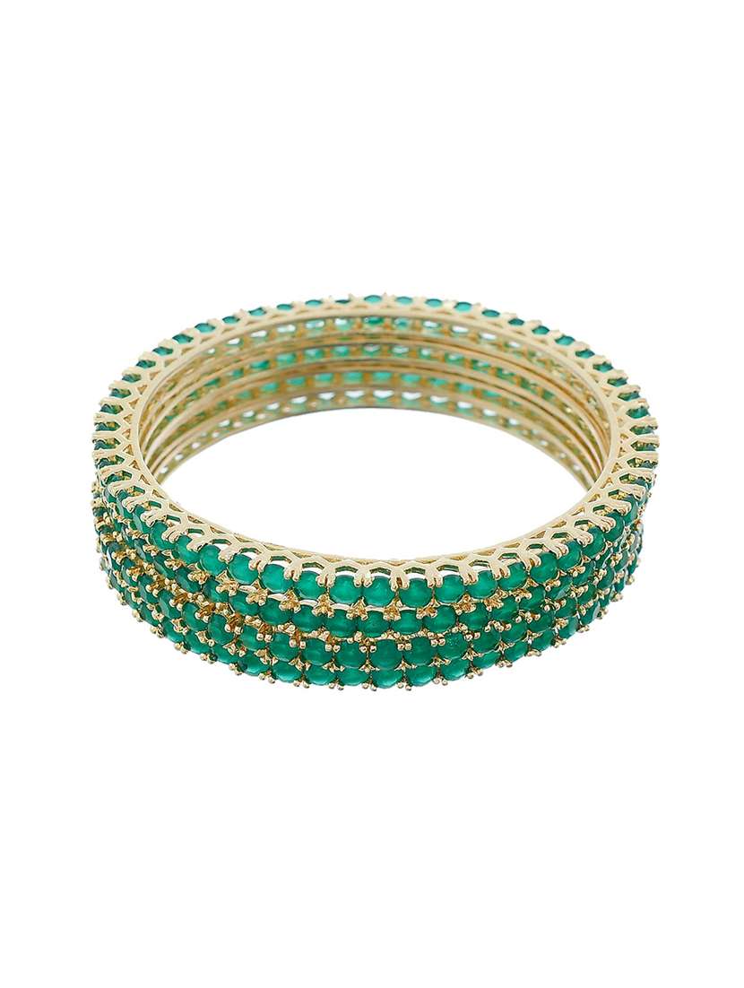 green tone gold brass bangle