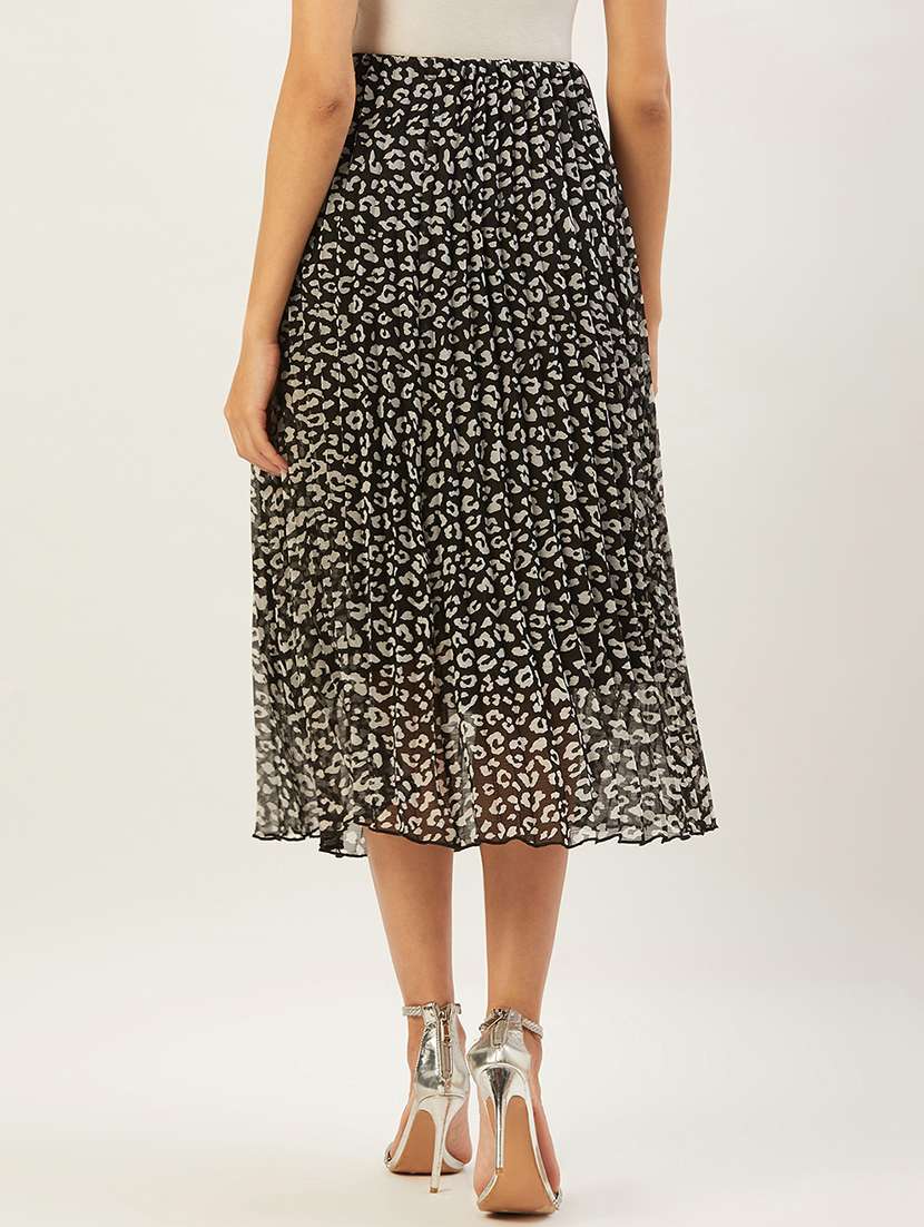 high neck animal print skirt - 17502001 - Standard Image - 2