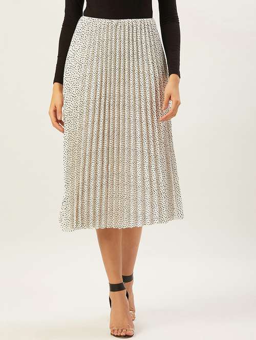 polka dot pleated skirt - 17502004 - Standard Image - 0