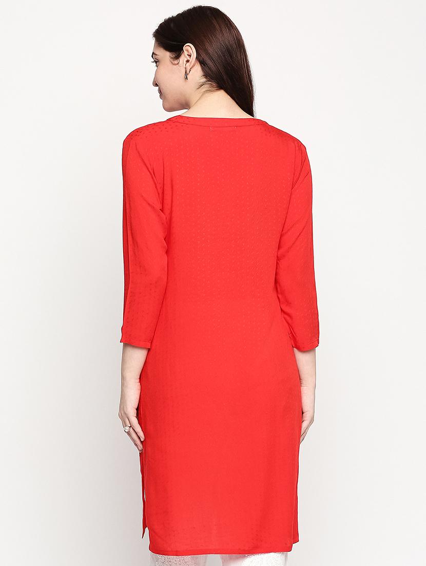 solid straight kurta - 17502128 -  Standard Image - 2