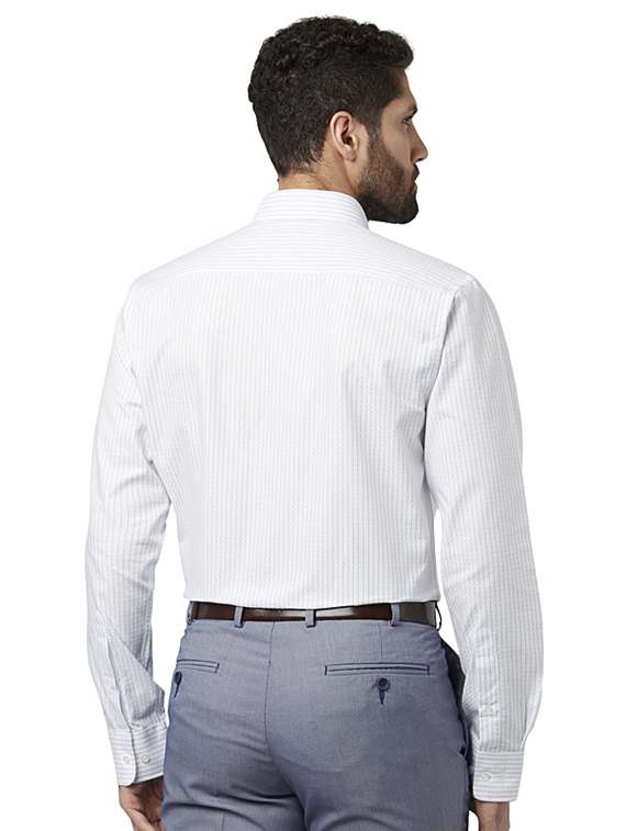 white striped formal shirt - 17502395 - Standard Image - 2