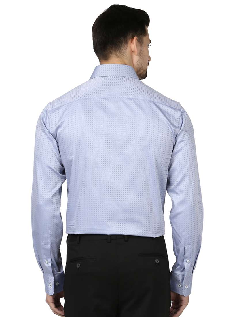light blue solid formal shirt - 17502451 - Standard Image - 2