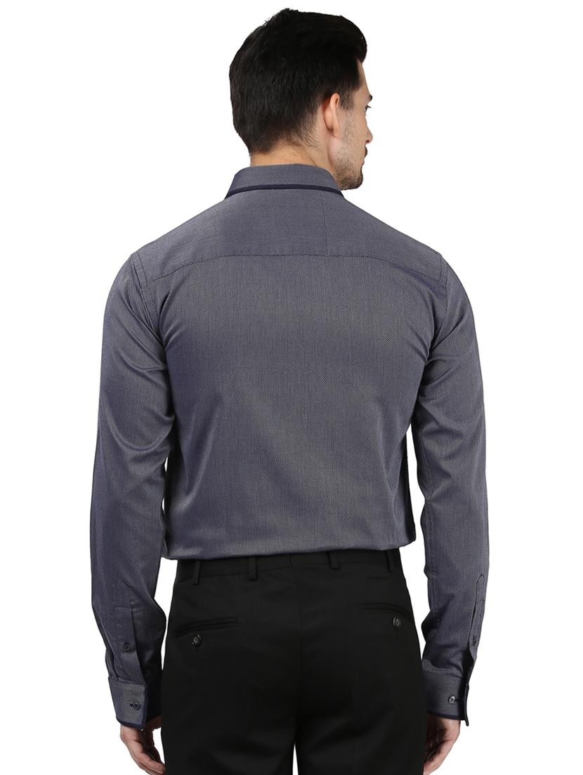 grey solid formal shirt - 17502456 - Standard Image - 2