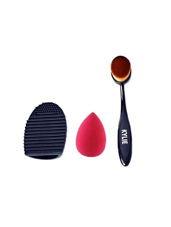 favon pack of foundation blender, brush and brush cleaner
