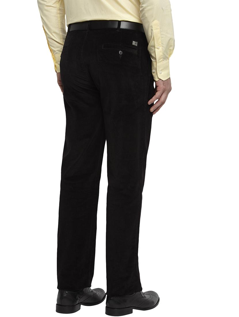black solid corduroy trouser - 17503895 - Standard Image - 2