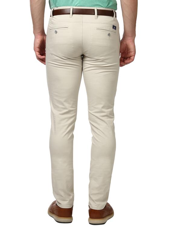 beige solid chinos - 17504439 - Standard Image - 2
