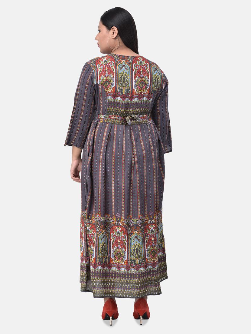 printed maxi plus dress - 17504706 - Standard Image - 2