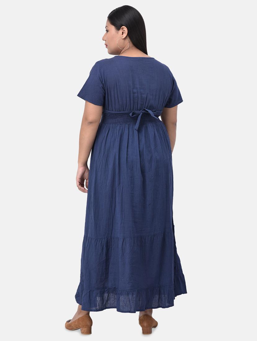 crochet panel plus dress - 17504717 - Standard Image - 2