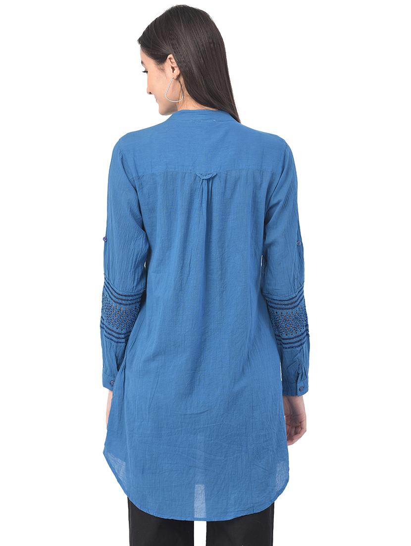 mandarin neck regular tunic - 17504769 - Standard Image - 2