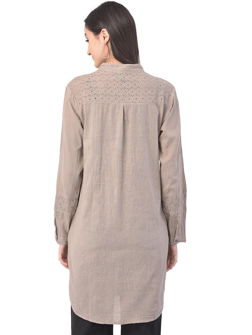 mandarin neck regular tunic - 17504771 - Standard Image - 2