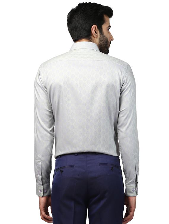 grey printed formal shirt - 17505963 - Standard Image - 2