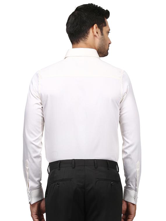off white solid formal shirt - 17505994 - Standard Image - 2