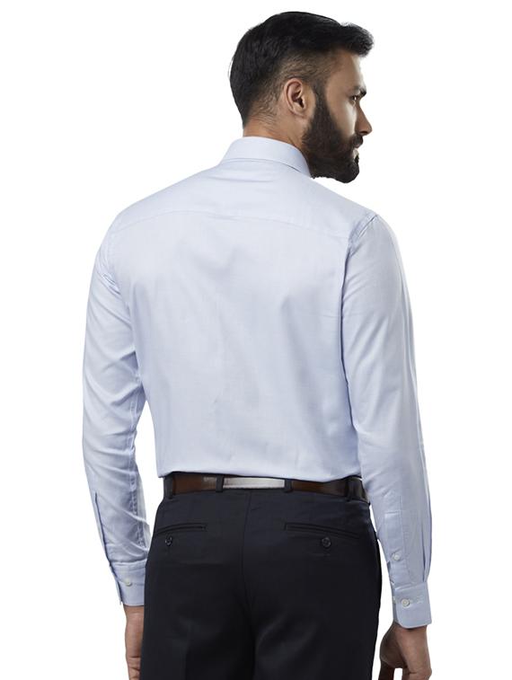 light blue self design formal shirt - 17506041 - Standard Image - 2