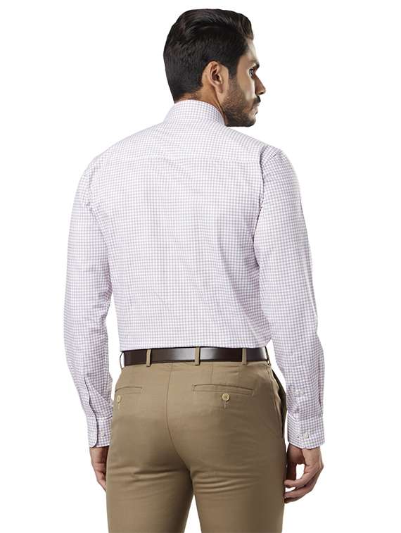 white check printed formal shirt - 17506172 - Standard Image - 2
