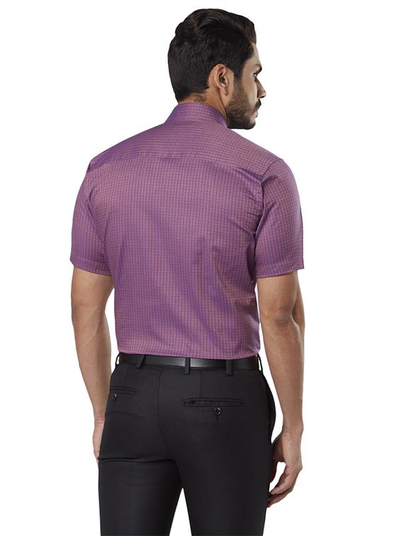 purple checkered formal shirt - 17506180 - Standard Image - 2