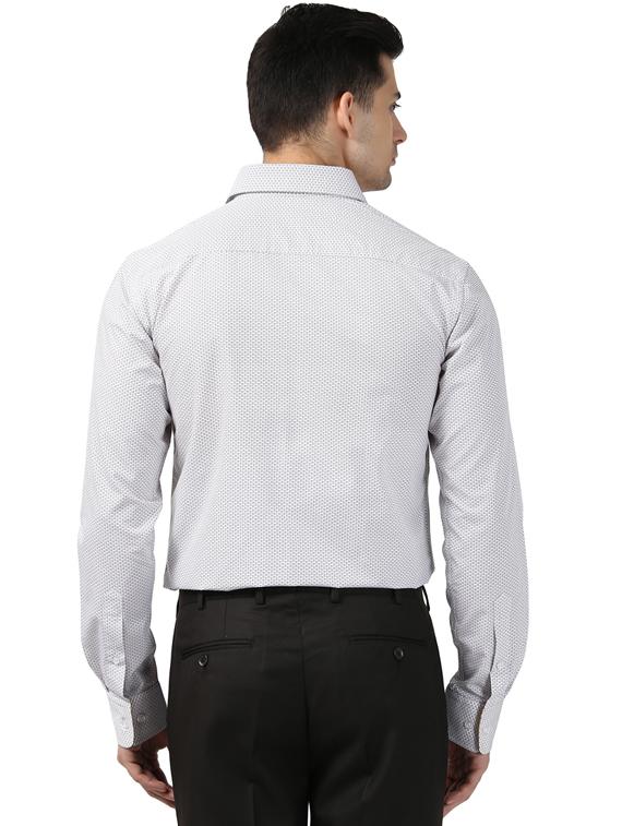 white printed formal shirt - 17506267 - Standard Image - 2