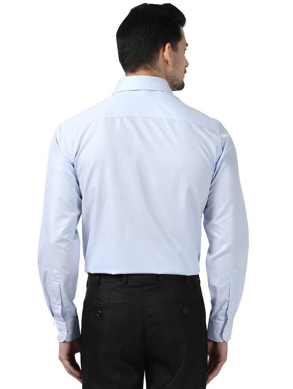 light blue solid formal shirt - 17506290 - Standard Image - 2