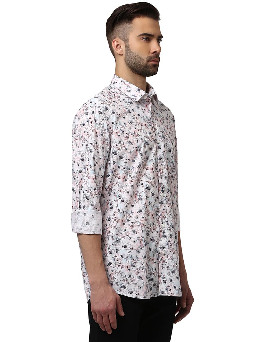 white floral print casual shirt - 17506397 - Standard Image - 2