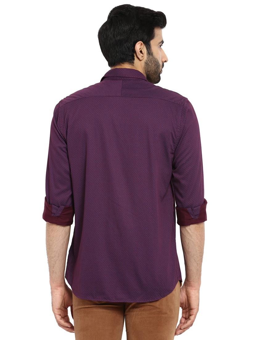 purple printed casual shirt - 17506511 - Standard Image - 2