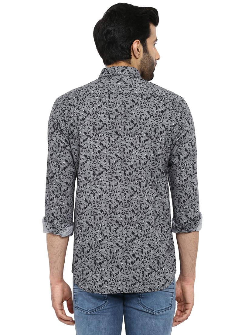 grey printed casual shirt - 17506513 - Standard Image - 2