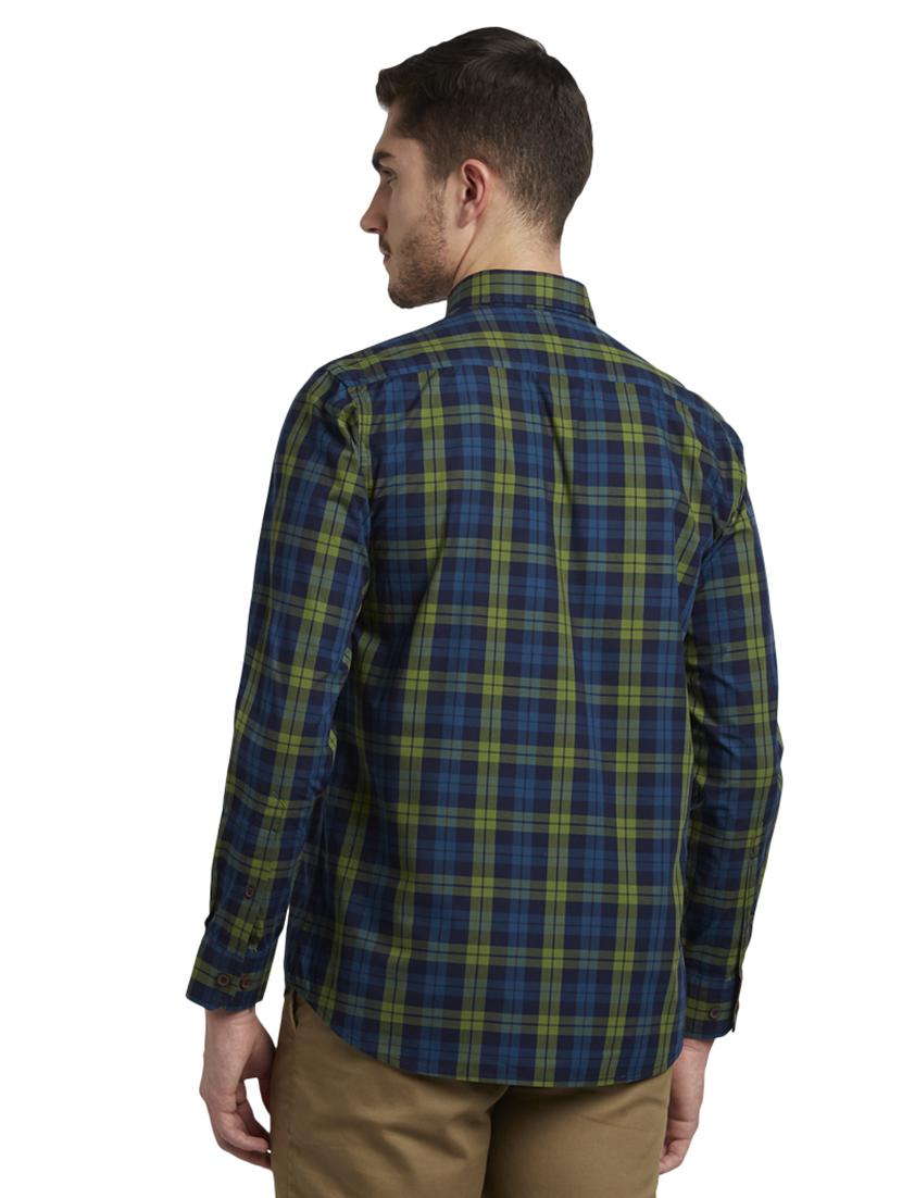 blue checkered casual shirt - 17506530 - Standard Image - 2