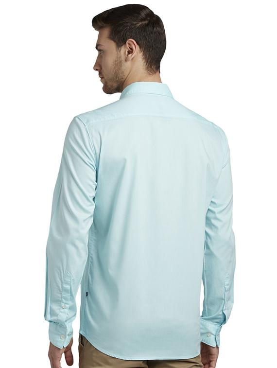 light blue solid casual shirt - 17507317 - Standard Image - 2