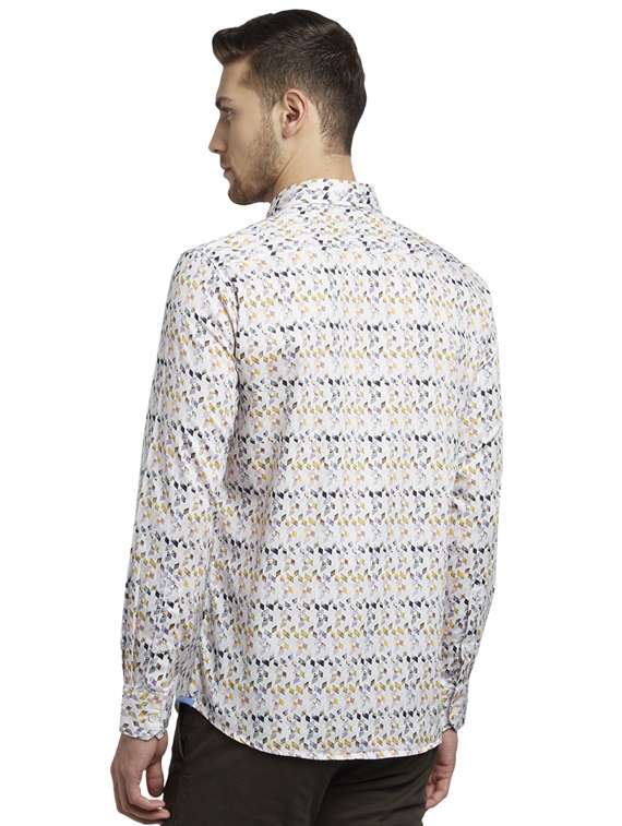 white printed casual shirt - 17507395 -  Standard Image - 2