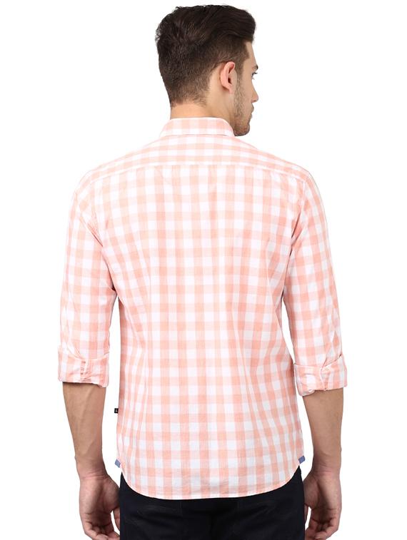 pink checkered casual shirt - 17507479 - Standard Image - 2