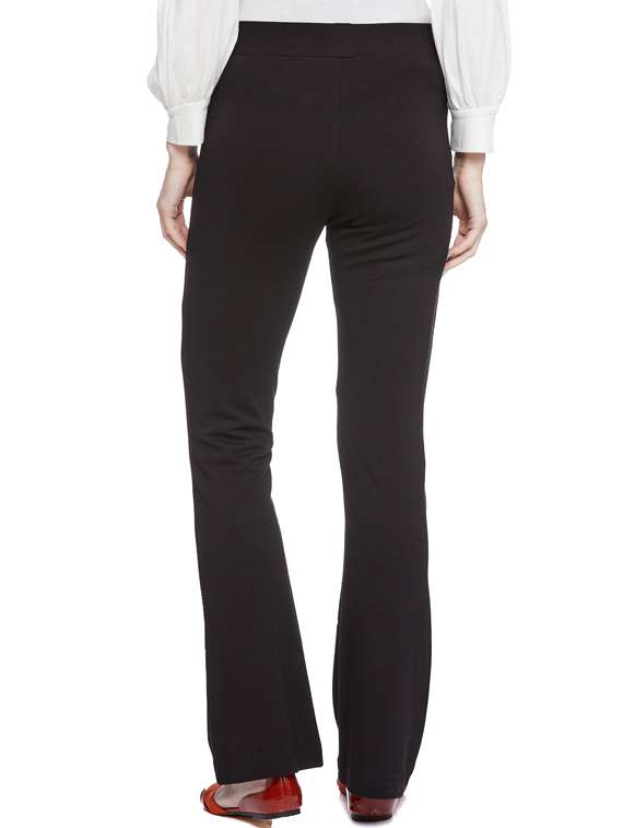 Women Solid Flat Front Bootcut Pants