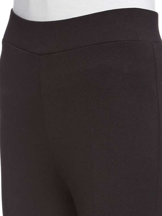Women Solid Flat Front Bootcut Pants