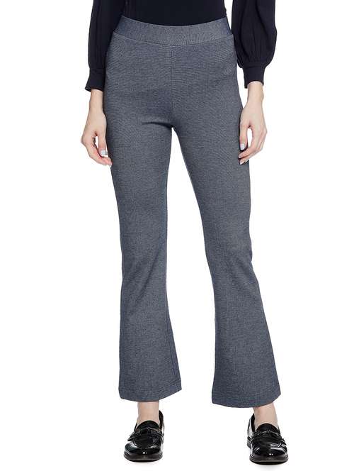 women solid flat front bootcut pants - 17508243 -  Standard Image - 0