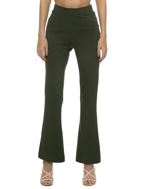 women solid flat front bootcut pants - 17508248 -  Standard Image - 0