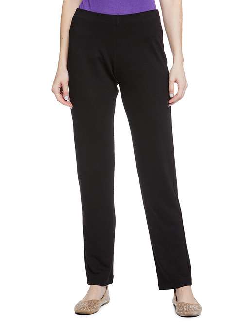 women solid flat front tailored pants - 17508253 - Standard Image - 0