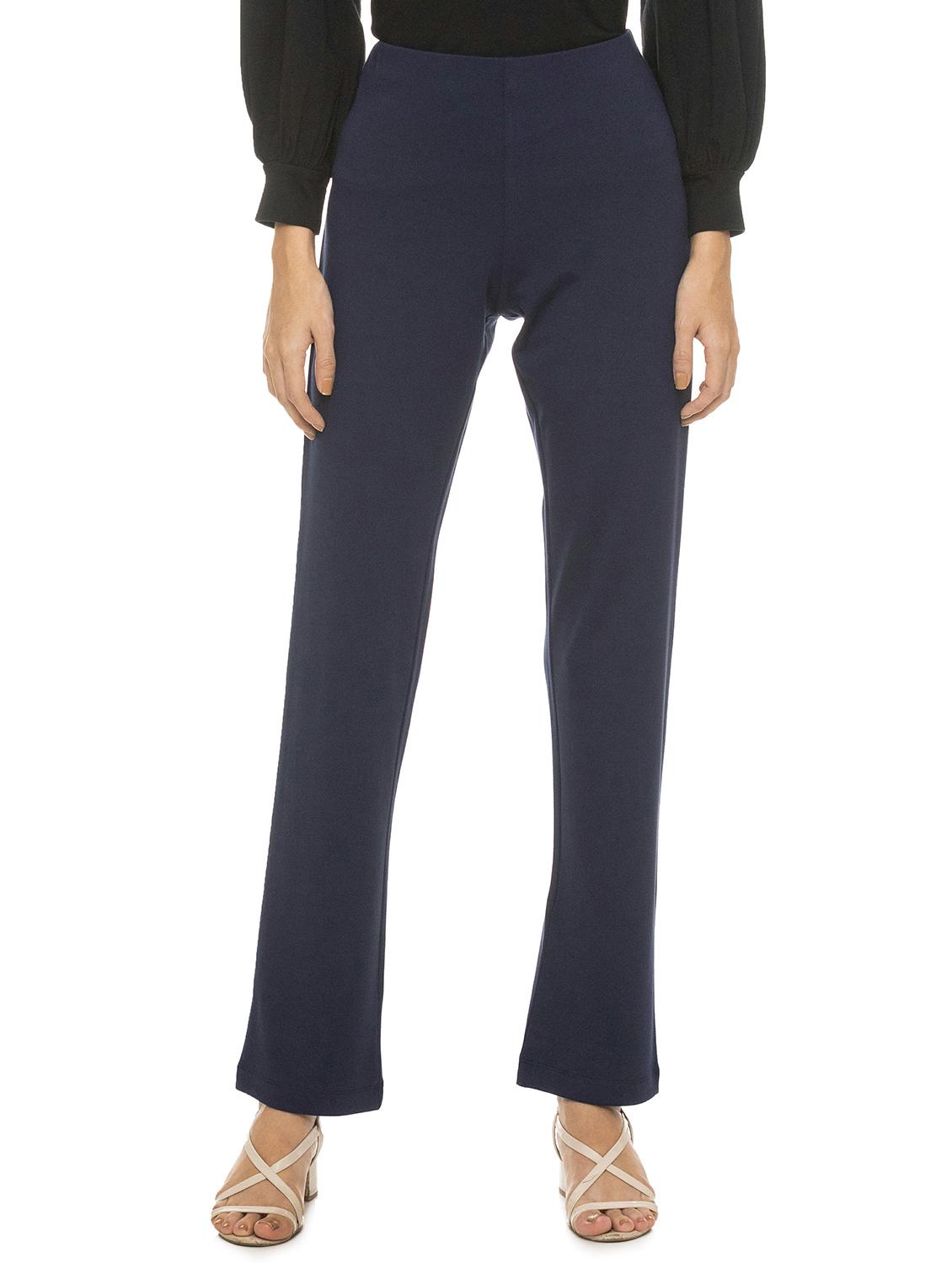 women solid flat front tailored pants - 17508261 -  Zoom Image - 0