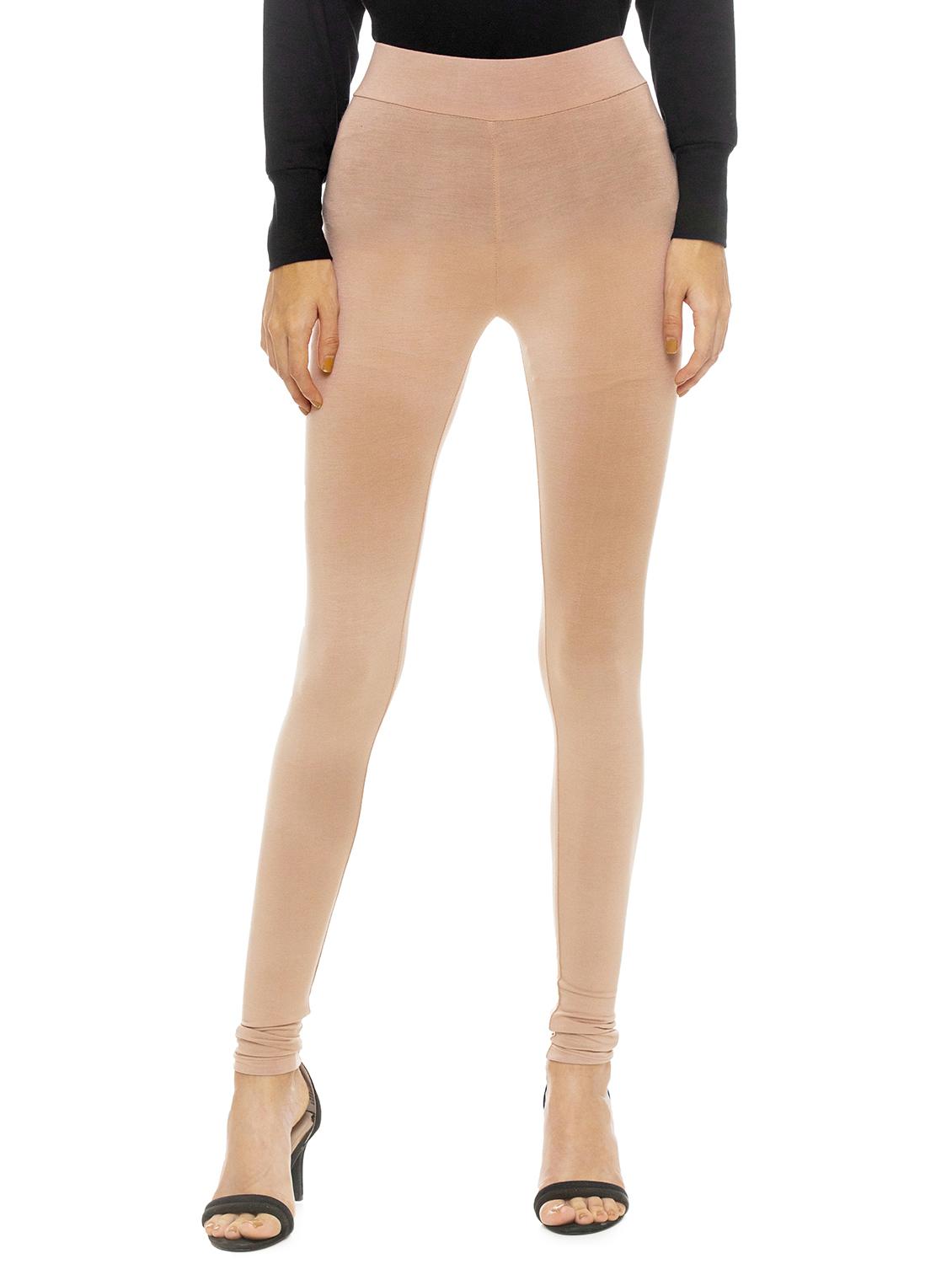women solid high rise legging