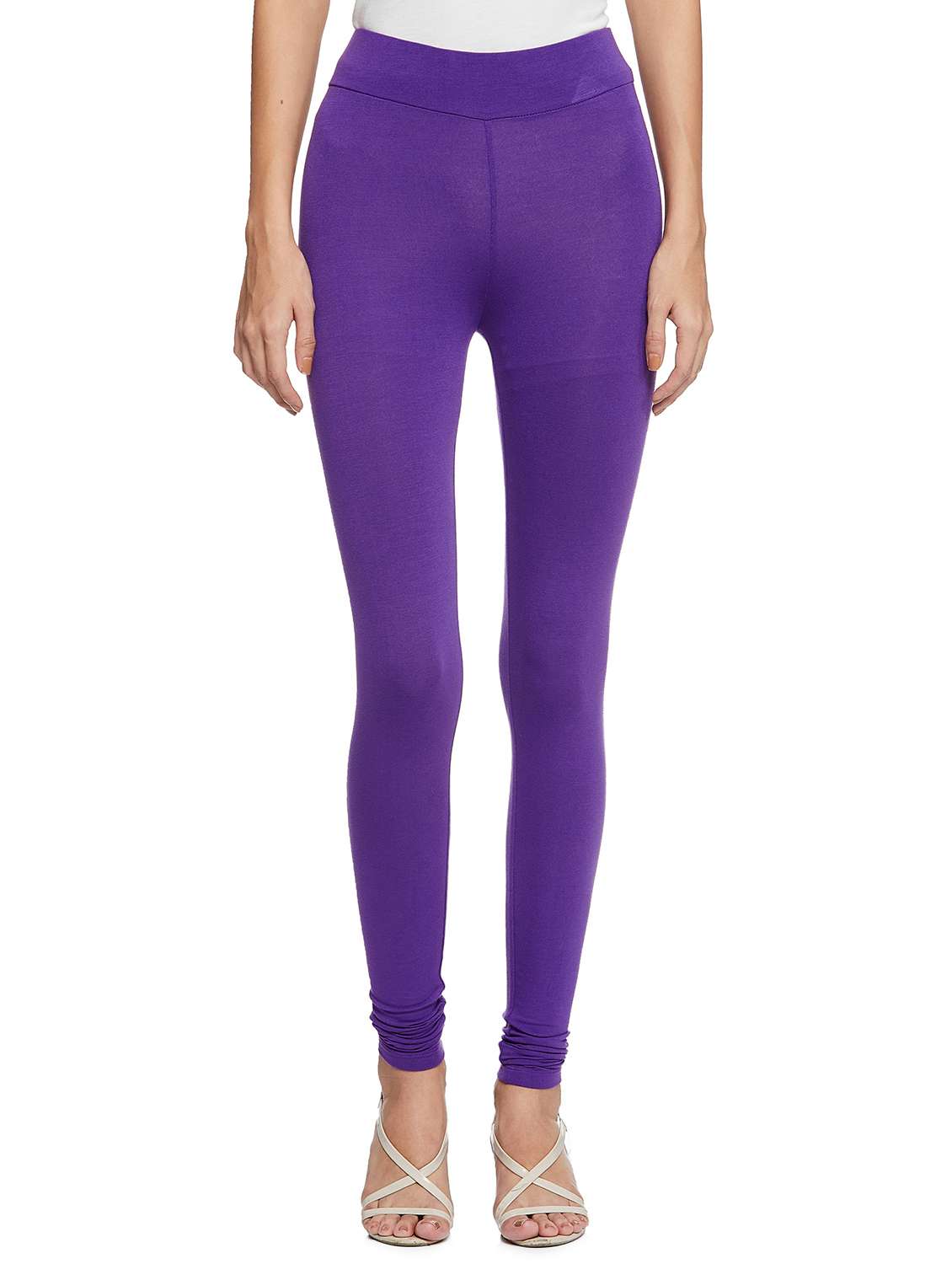 women solid high rise legging